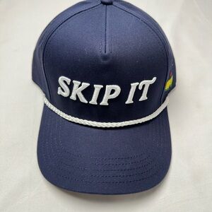 ⛳️Masters "SKIP IT" GOLF HAT (BLUE W/WHITE BRAIDED TRIM AND MASTERS LOGO) NWT